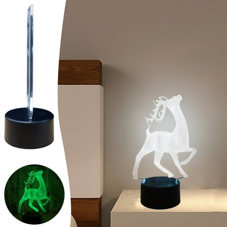 

Crib Light 3D Night Light LED Desk Lamp 7 Color Change Decor Nightlight Bedroom Decorations Bedside Lamp Birthday Christmas For Man Teens Boys Girls Kids
