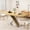 Natural, variant on White Modern Square Dining Table | Stretch Function for Extended Use | Sturdy MDF and Steel Material | Saves Time on Assembly and Cleaning
