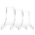 thumbnail image 1 of LCXmlly Multi functional Display Stands 3 Pcs Plate Stands Clear Bowls Display Easels Great Load Bearing Stable Structure Tea Cake Display Stands Holders Home Decor, 1 of 7