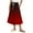 Red, variant on Gfyviroh Women's Long Skirts Gradient Color Drawstring A-Line Skirts High Elastic Waist Ruffled Hem Midi Skirts