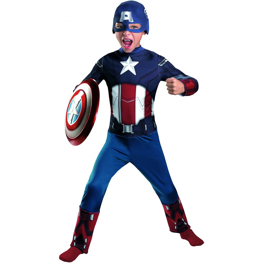 Avengers Captain America Classic Costume, Red/White/Blue, Large ...