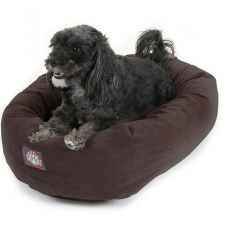 UPC: 0788995672012 | Majestic Pet Suede Bagel Dog Bed Machine Washable Chocolate Small 24  x 19  x 7