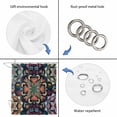 thumbnail image 4 of Vintage Flower Shower Curtain, Waterproof Shower Curtains for Bathroom, Boho Abstract Colorful Ethnic Floral Washable Fabric Bathtub Curtain Set Bath Decor with 12 Hooks Standard 72"x72", 4 of 8