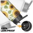 thumbnail image 5 of Sunflower Insulated Water Bottle with Straw & Cleaning Brush – 18oz | Leakproof, BPA-Free, 304 Stainless Steel, Wide Mouth, Travel Mug for Car, Gym, Office, Starry, Christmas Thanksgiving Gift, 5 of 5