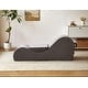 US Pride Furniture Ergon for Yoga High Density Polyurethane Foam Chaise Lounge for Living Room in Grey