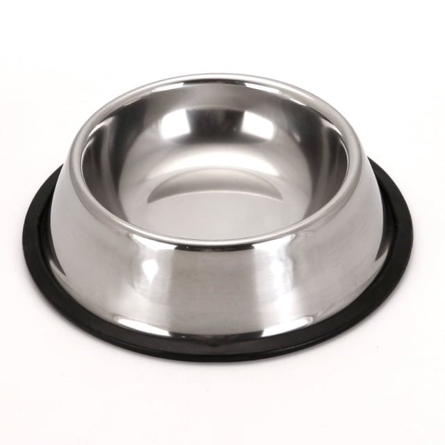 Cuenco de acero inoxidable para perros, utensilios para comida de mascotas, cuenco de acero inoxidable (18 cm de diámetro de la base)