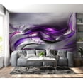 thumbnail image 6 of Tiptophomedecor Abstract Wallpaper Wall Mural - Purple Swirls, 6 of 7