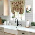 thumbnail image 5 of Boho Floral Balloon Curtains 63 Inch Length for Living Room/Bedroom, Modern Geometric Ethnic Abstract Flowers Red Green Rod Pocket Privacy Door Curtains Decorative Tie Up Shade for Window 52"x63", 5 of 8
