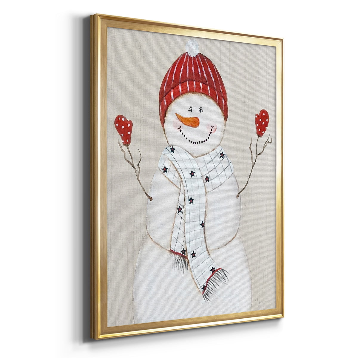 Festive Snowman III Premium Classic Framed Print - Ready to Hang