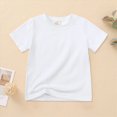 thumbnail image 2 of TOWED22 Cute Shirts for Girls Comfy Summer Tops Tie Knot Front Design Tees for Kids(White,4-5 Y), 2 of 8