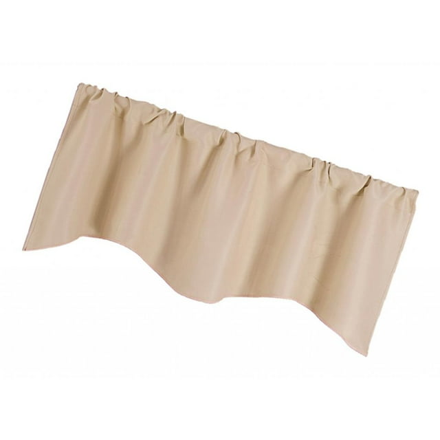 pitrice Short Curtain Panel Solid Color Valance Kitchen Camel for Windows for Camel 132x46cm