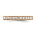 thumbnail image 4 of 14k Rose Gold Round Diamond Eternity Wedding Band Milgrain Edge Ring Size 5.5 - 3/4 Ct., 4 of 5