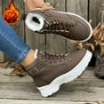 thumbnail image 4 of Rokment Platform Snow Boots for Women with Fleece Lined 2025 Winter Thermal Chunky High Top Fashion Sneakers Combat Ankle Booties, 4 of 7