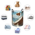thumbnail image 4 of Balery Fresh Coconut Splash Cesta de ropa redonda con asas, impermeable, independiente, para ropa, juguetes, dormitorio y familia-Small, 4 of 6