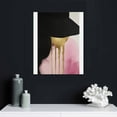 thumbnail image 4 of JEUXUS Pink and Gold Abstract Canvas Wall Art Black Brown Abstract Picture Geometric Black Art Print Abstract Color Block Poster Gold Foil Artwork Modern Abstract Splicing Painting Print 12x16inch, 4 of 4