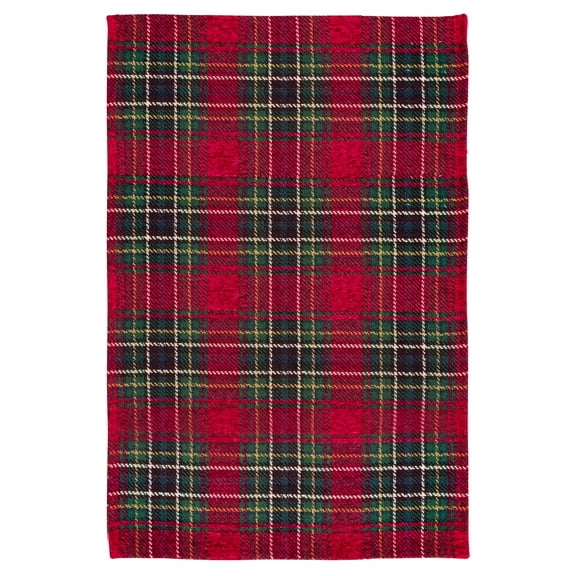 Better Homes & Gardens Corin Plaid Red Plaid Washable Indoor Runner Rug, 24 in x 36 in