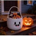 thumbnail image 6 of Halloween Cute Cotton Rope Baskets,Halloween Trick Or Treat Basket,Woven Storage Basket,Halloween Decorations Indoor, 6 of 6