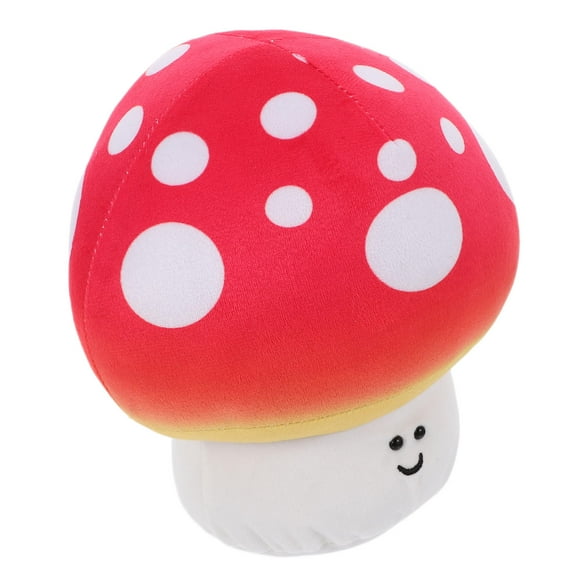 SOPOTUTU Soft Red Mushroom Plush Throw Pillow for Couch, Comfortable Decorative Cushion for Living Room and Bedroom