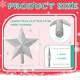 thumbnail image 3 of BlinkLLX 2 Pcs Glitter Christmas Tree Toppers Star 8 Inch Silver Star Christmas Tree Top Decoration for Holiday Christmas Tree Toppers for Xmas Party Indoor & Outdoor Decor, 3 of 7