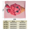 thumbnail image 4 of XMXY Fleece Throw Blanket for Couch, Ice Cream Delicious Lightweight Plush Fuzzy Cozy Soft Bed Blankets and Throws for Sofa, 80"x60" inches, 4 of 8