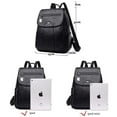 thumbnail image 5 of Women Backpack Soft Leather Vintage Shoulder Bag Casual Travel Ladies Female Bag-Wine Red, 5 of 6