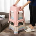thumbnail image 2 of Stackable Classroom Stools, Plastic Teacher Chair, Indoor Outdoor Flexible Seating Decorative Stools, Round Classroom Chairs for Home Office School (2Pcs Pink, 2Pcs Light Blue, 2Pcs Khaki)-Mix Color, 2 of 8