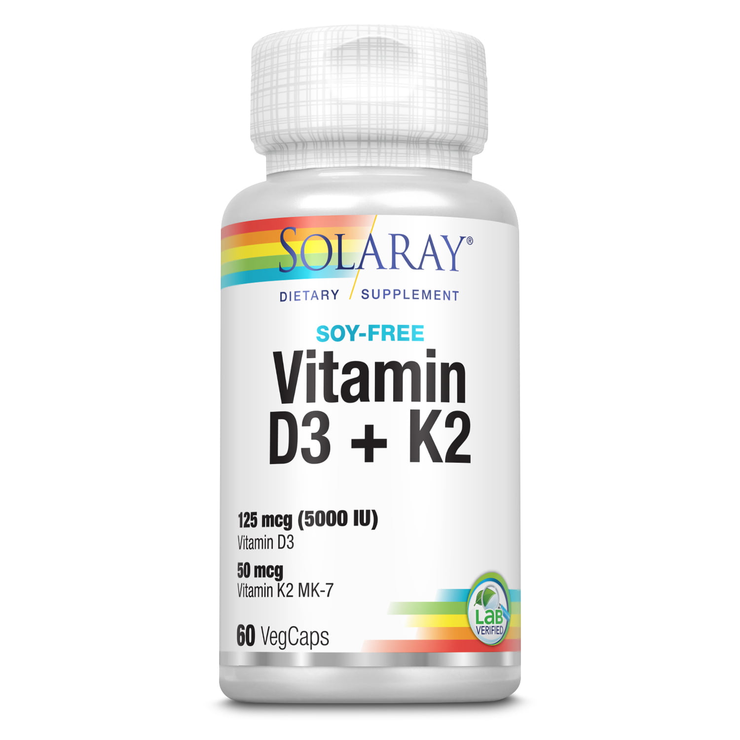 Solaray Vitamin D3 K2 D K Vitamins For Calcium Absorption And Support For Healthy Cardiovascular System Arteries Non Gmo No Soy 60 Ct Walmart Com Walmart Com