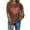 Brown(New), variant on PNTUTB Women's Fall Winter Fashion Printing Long Sleeve Round Neck Casual Loose Hoodless Sweatshirts