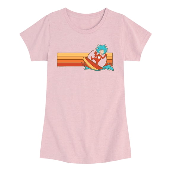 Dr. Seuss - Surfing Thing - Youth Girls Fitted Short Sleeve T-Shirt