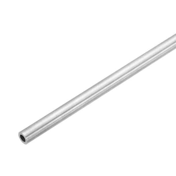 Tubo de acero inoxidable Uxcell 304, 7 mm OD, 4 mm ID, 254 mm de longitud, tubo recto metálico sin costura, 1.5 mm de grosor, tubería soldable para proyectos de bricolaje.