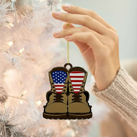 

Independence Day Decoration Personalized Boots And Hats Denim Flat Acrylic Car Decorations