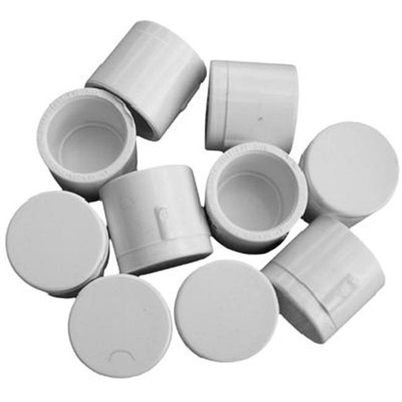 Genova Products 30155CP 0.5 in. Schedule 40 PVC Cap- 10 Pack