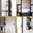 thumbnail image 5 of Juego de 2 manijas de puertas corredizas ovaladas de aleación de aluminio negro mate autoadhesivas sin perforación para puertas corredizas de Granero, ventanas y gabinetes, 5 of 5