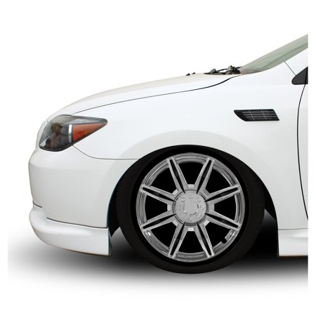 16 Inch 6 Spoke - Pilot Automotive 4-piece Set 16-inch Chrome Wheel Cover 8 Spoke with Black Inserts