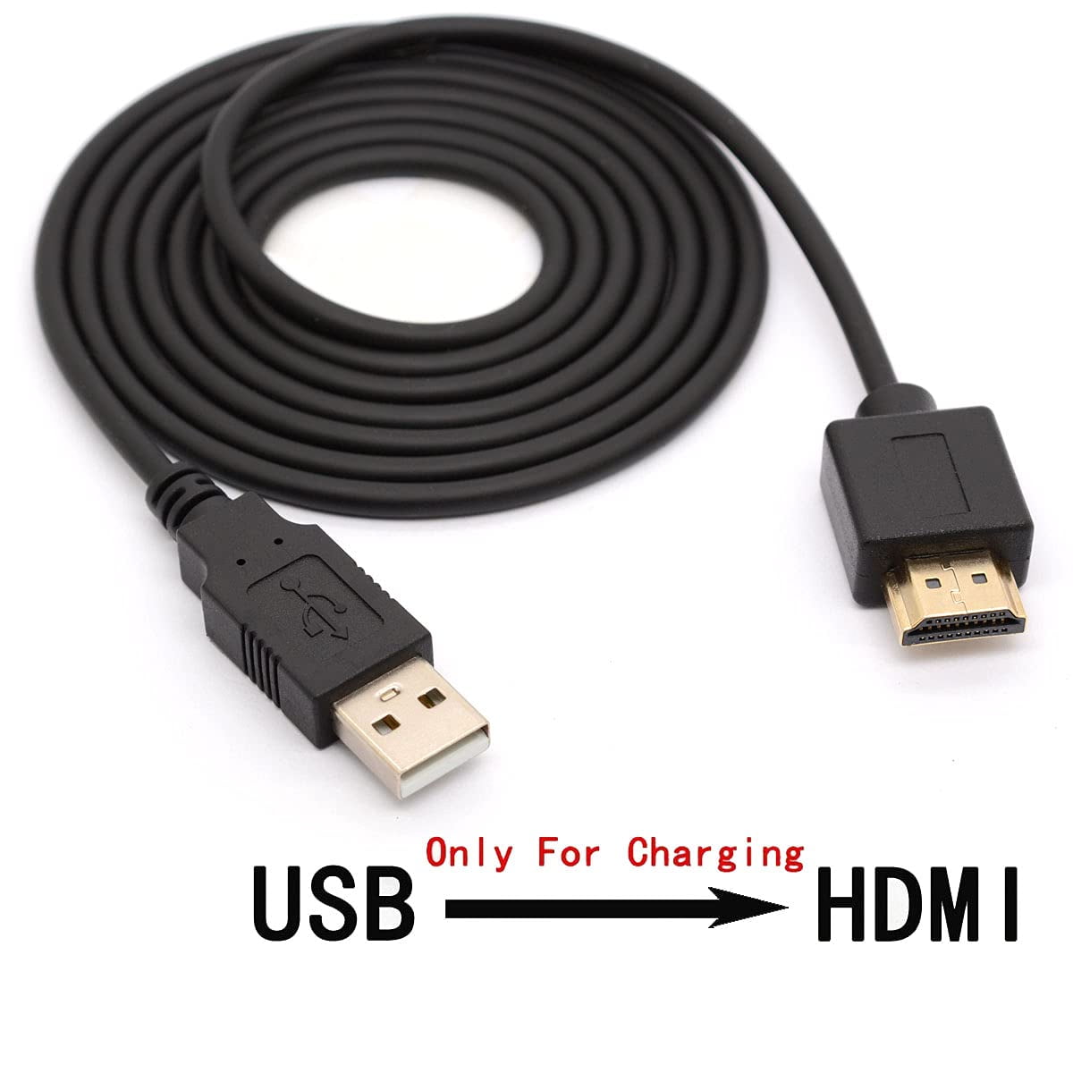 Ja øve sig Alternativt forslag USB to HDMI Adapter Cable Cord - USB 2.0 Type A Male to HDMI Male Charging  Converter (Only for Charging) (1.5 Meter) - Walmart.com