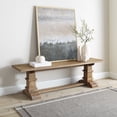 thumbnail image 2 of Crosley Furniture Joanna 17.38" Farmhouse Wood Dining Bench in Rustic Brown, 2 of 6