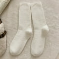 thumbnail image 2 of Yuanlong Womens Socks Solid Color Fluffy Thickened Middle Tube Calf Socks Winter Home Plush Floor Socks Warm Sleep Socks, 2 of 3