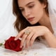 thumbnail image 1 of Anillo de flores para mujer, anillo giratorio de cristal con forma de flor, anillo giratorio ajustable, ideal para San Valentín, regalo de joyería para mujer, anillo de metal., 1 of 6