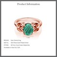 thumbnail image 5 of Gem Stone King 2.50 Ct Oval Green Malachite 18K Rose Gold Plated Sterling Silver Solitaire Ring (Size 7), 5 of 5