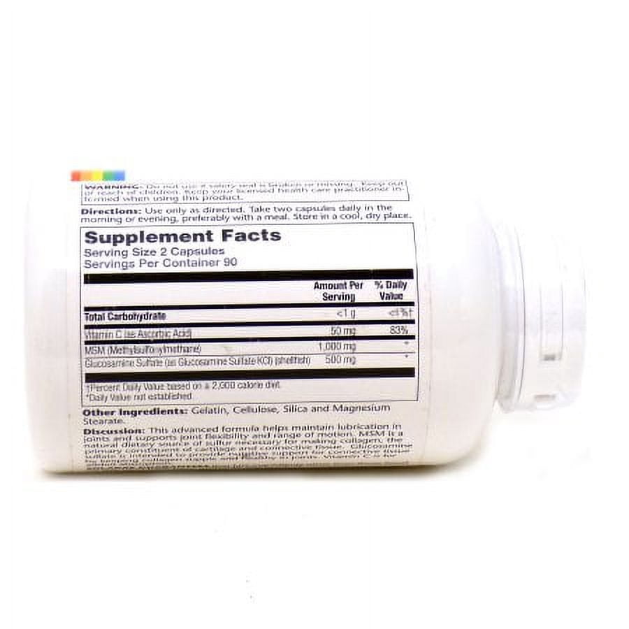 Solaray MSM and Glucosamine 180 Capsules