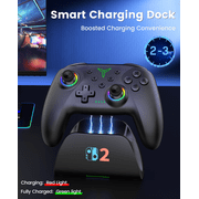 Switch 2 Controller,ESYWEN Switch 2 Pro Controller for Switch/OLED/Lite with Charging Dock, Hall Effect Joysticks & Triggers, Turbo, Macro