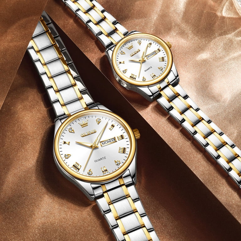 OLEVS Couple Watch Valentines Couple Matching Watches His  display picture 2