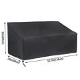 thumbnail image 3 of Waterproof Patio Furniture Covers, Rectangular Furniture Covers for Outdoor Patio Tables and Chairs - Black 134x66x89cm,, 3 of 4