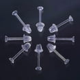thumbnail image 2 of 100 Sets Plastic Earring Posts Backs Hypoallergenic Clear Ear Stud Earrings, 2 of 5