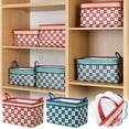 thumbnail image 7 of Mikilon Storage Bins Bags, Large Capacity Clothes Storage Bins Foldable Closet Containers with H and les Thick Fabric for Blanket Comforter, Red, 7 of 7