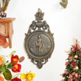 thumbnail image 6 of Sungmor Ornate Cast Iron Wall Art Plaque, Classical Woman Relief in French Country Style, Decorative Wall Sculpture - Vintage Hanging Decor for Home, Garden, or Patio, Rustic Gold Finish, 6 of 8