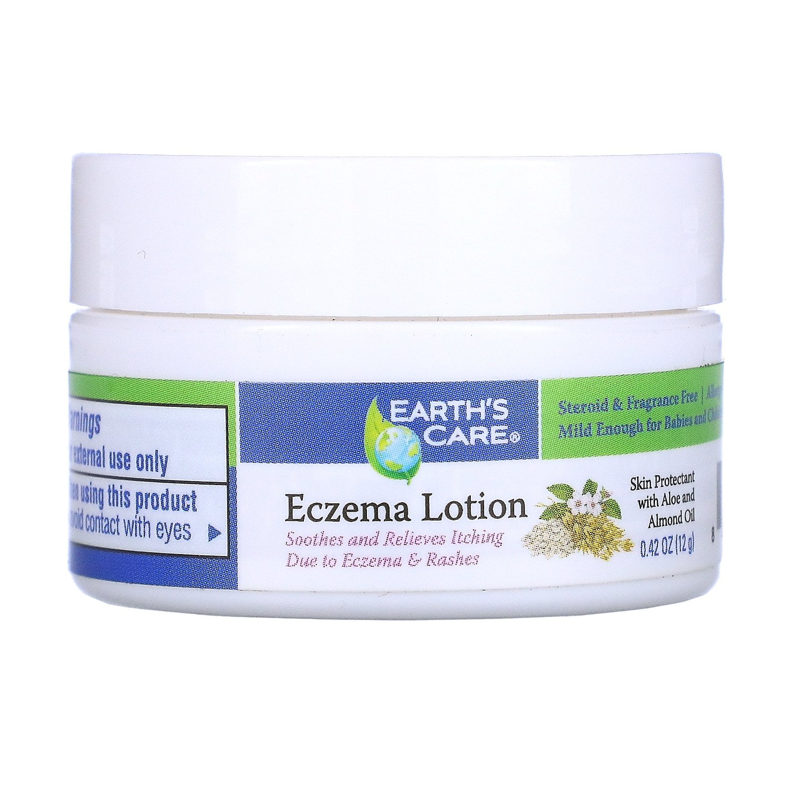Earth's Care Eczema Lotion, With Aloe & Almond Oil, 0.42 oz (12 g