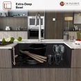 thumbnail image 4 of Mondawe 32" Fireclay Drop-In Undermount Single Bowl Kitchen Sink Thick Mounting Deck in Black, 4 of 9