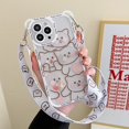thumbnail image 1 of Funda de teléfono con cordón para iPhone, carcasa de TPU suave con dibujo de gato para iPhone 14, 13, 11, 12 Pro Max, XS, X, XR, 8, 7, 14 Plus Fivean unisex, 1 of 2