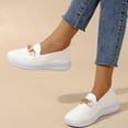 thumbnail image 3 of CAICJ98 Chaussures de Course pour Femmes, Chaussures de Marche Décontractées à Enfiler, Confortables, Blanches, 3 of 4